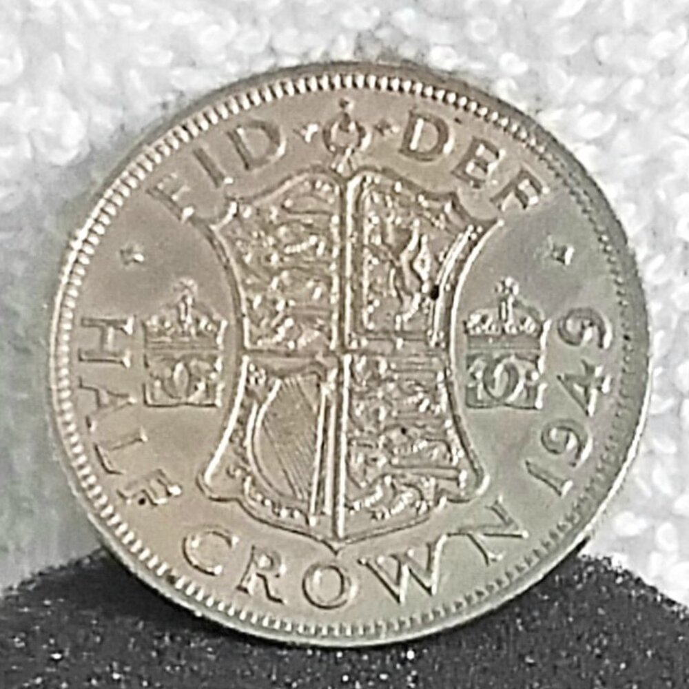 Circulated 1949 British Half Crown George VI Coin!!